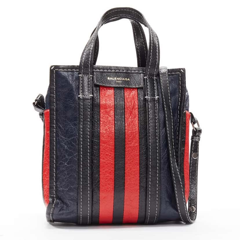 Balenciaga Bazar Navy Leather Good condition - Front View