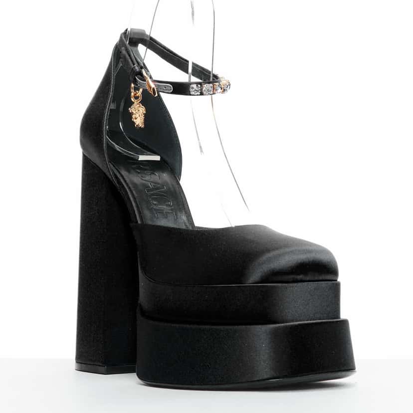 Versace Aevitas Pink Platform Black Never worn - Back View