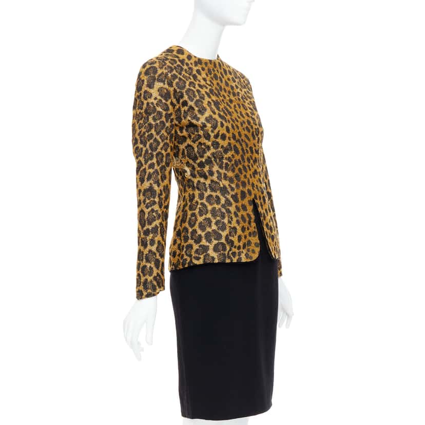 Christian Dior Leopard Sheer Dress Other Wool Never worn - Inside View