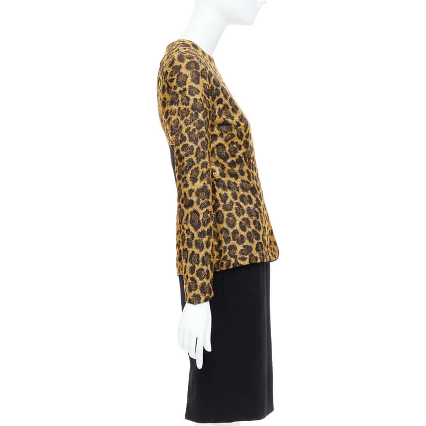 Christian Dior Leopard Sheer Dress Other Wool Never worn - Model View