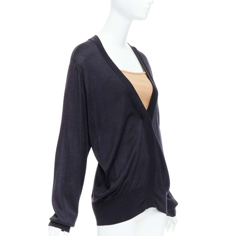 Maison Martin Margiela Layered Deconstructed Sweater Black Silk Never worn - Inside View