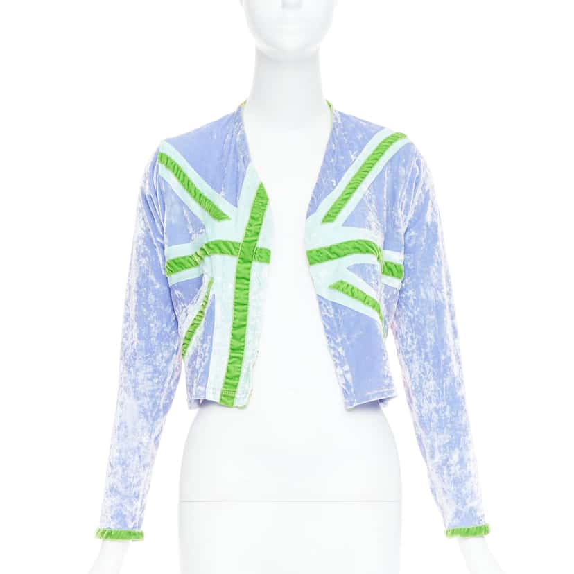 Unsigned Union Jack Cardigan Purple Silk Very good condition - Inside View