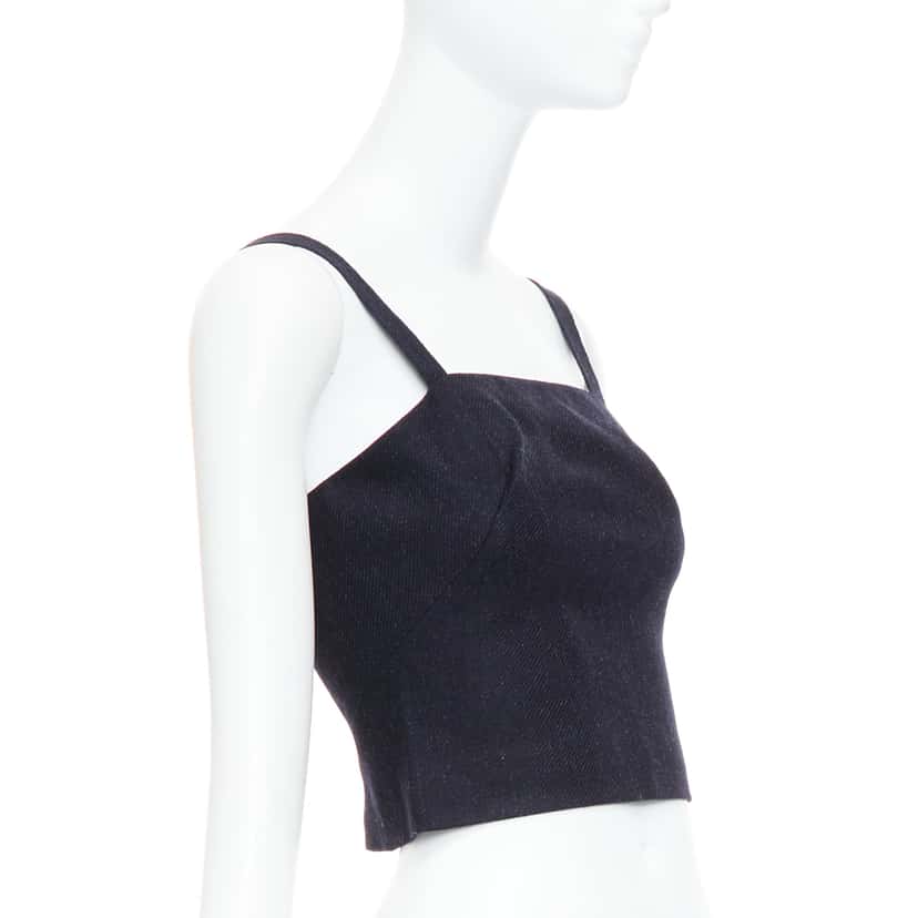 Miu Miu Charcoal Wool Bustier Navy Wool Very good condition - Inside View