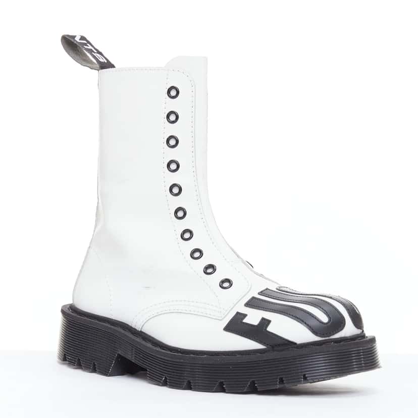 Vetements VTMNTS F OFF black White Leather Fair condition - Back View