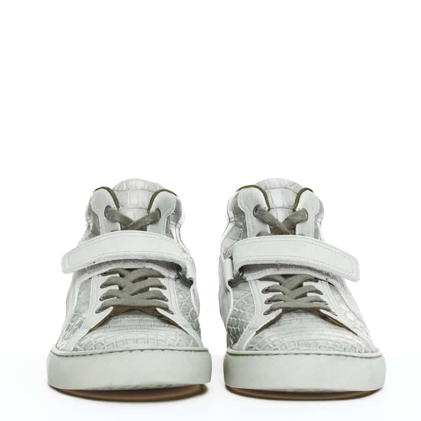 Hermès Croc High Tops Grey Leather Fair condition - Inside View