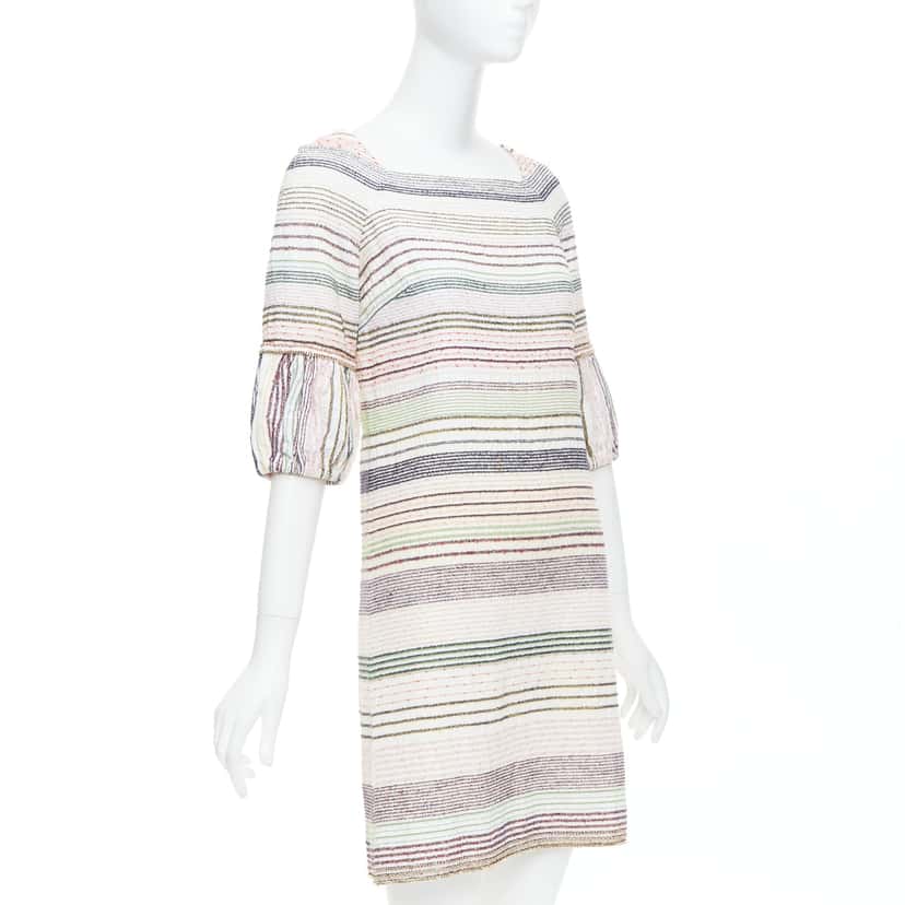 Chanel Tweed Chain Dress White Cotton Good condition - Inside View