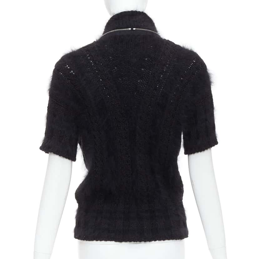 Chanel Fluffy Zip Sweater Black Never worn - Box View