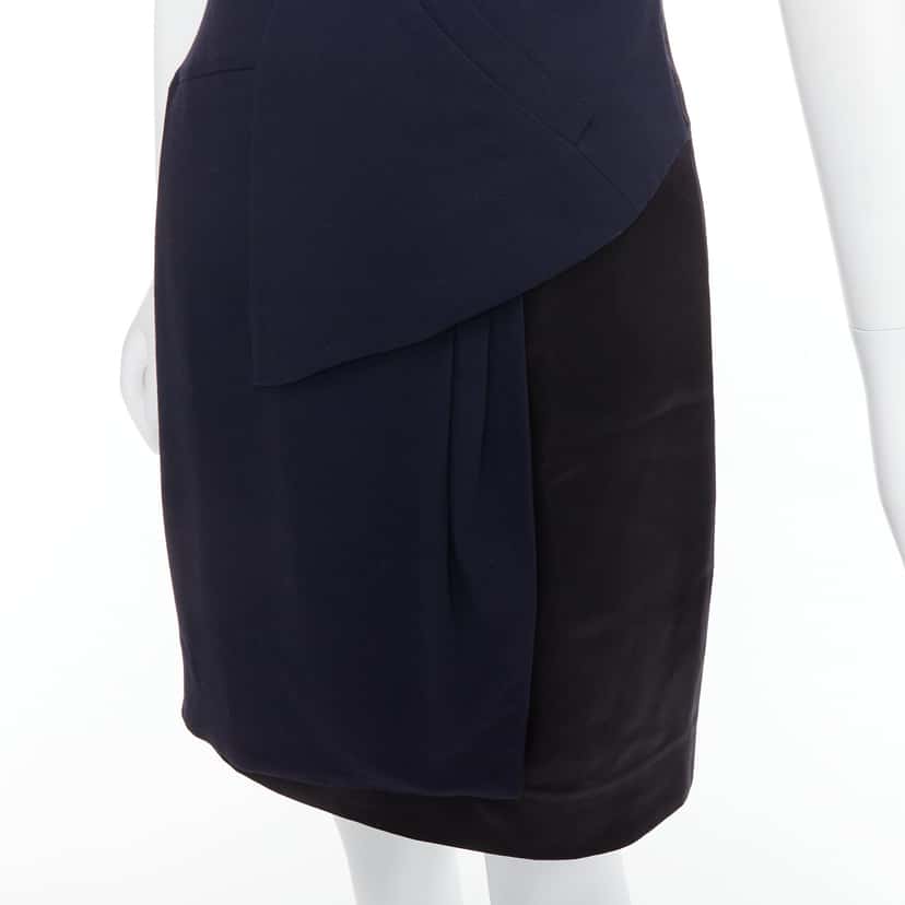 Chanel Draped Pleated Dress Black Very good condition - Back View