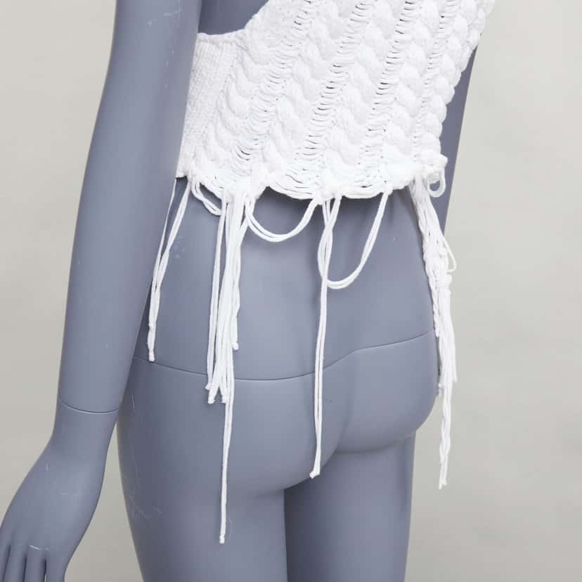 Ann Demeulemeester Distressed Vest White Fair condition - Back View