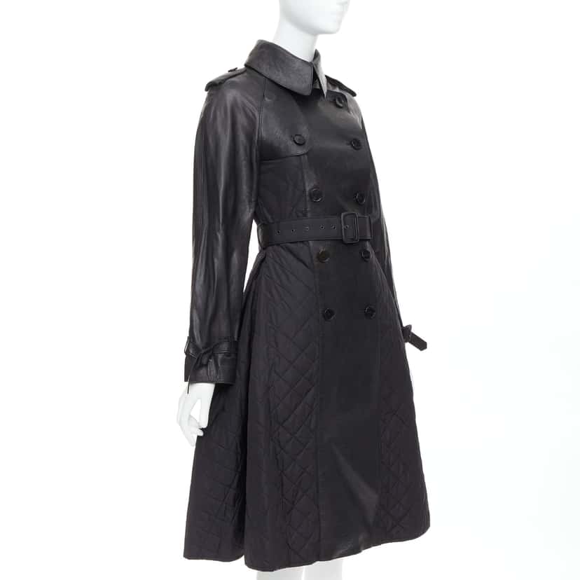 Jean Paul Gaultier Quilted Trench Coat Black Good condition - Inside View