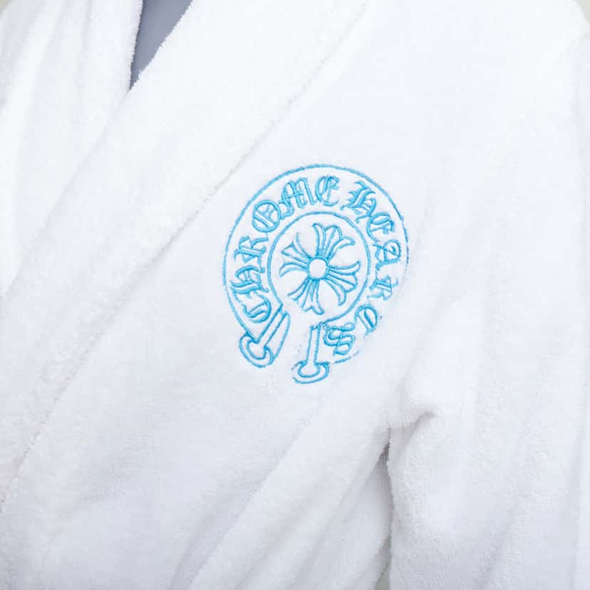 Chrome Hearts White Logo Robe White Cotton Very good condition - Back View