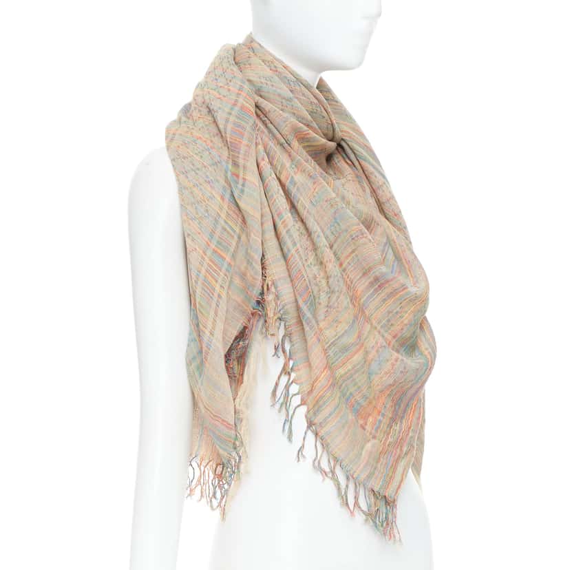 Gucci Rainbow GG Scarf MultiColor Cotton Never worn - Back View