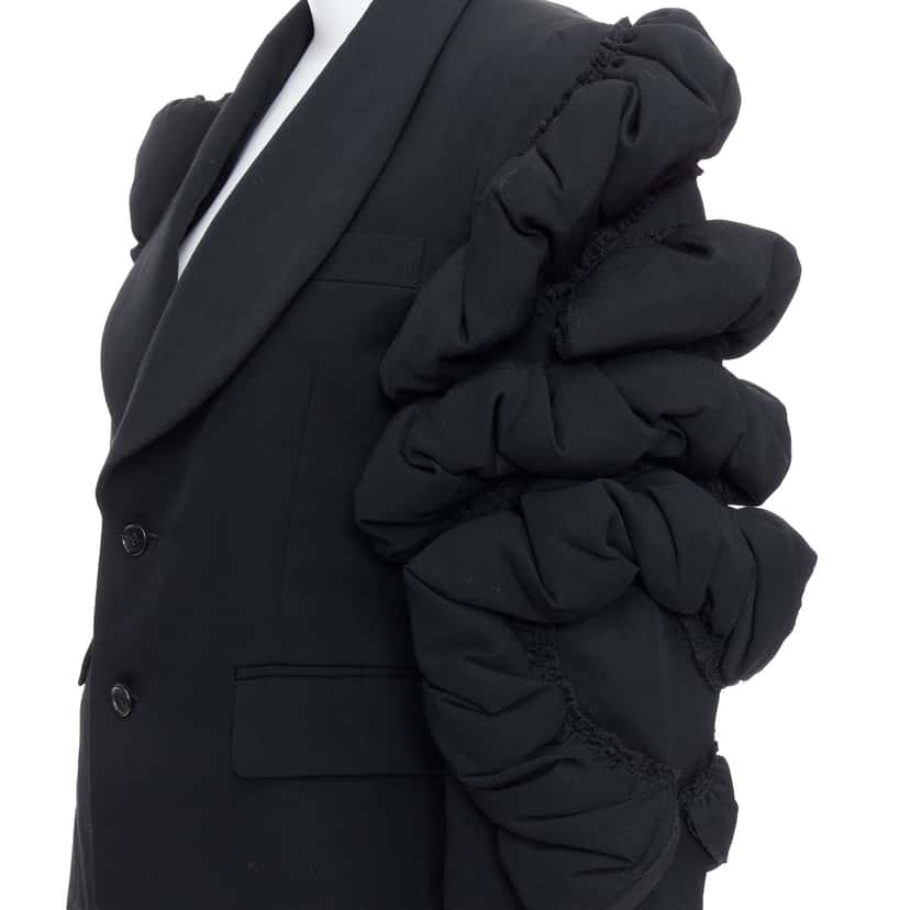 Comme Des Garcons Black Puff Blazer Black Wool Never worn - Back View