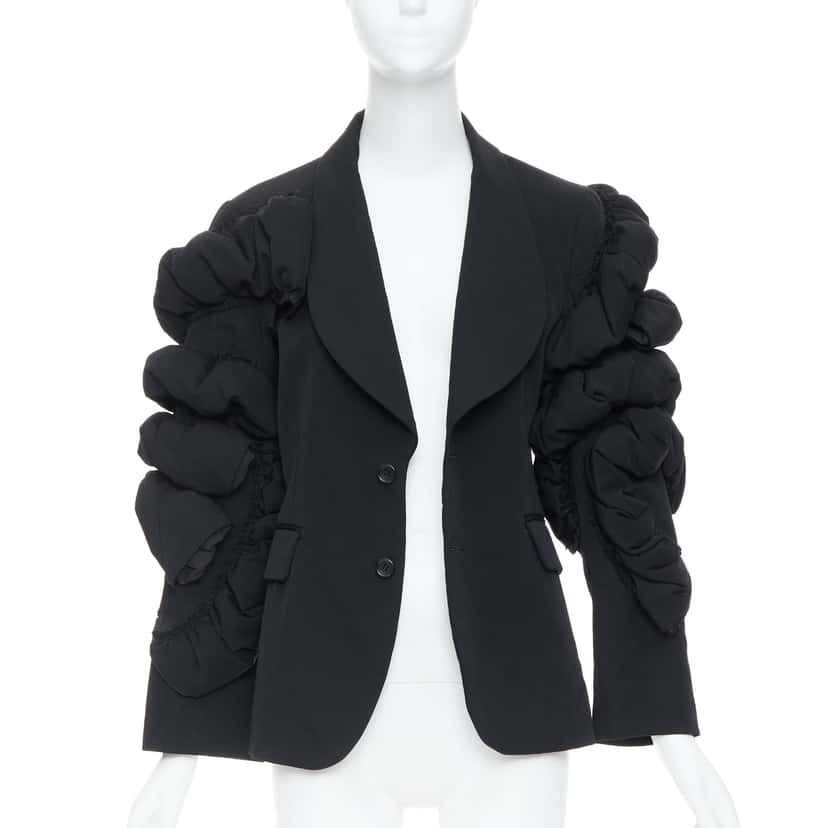 Comme Des Garcons Black Puff Blazer Black Wool Never worn - Inside View