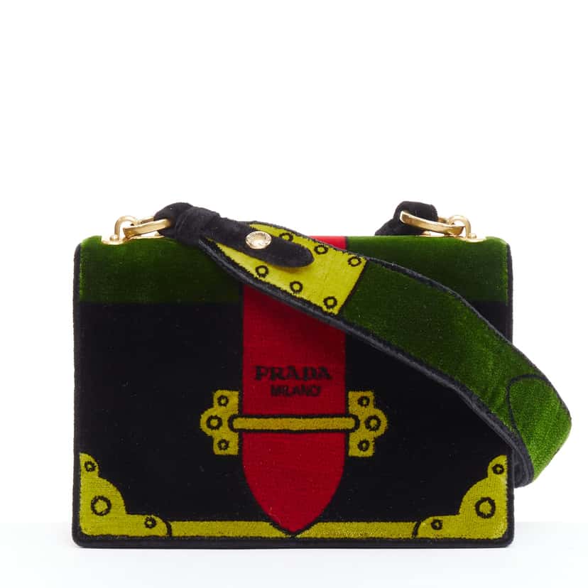 Prada Cahier MultiColor Velvet Good condition - Front View