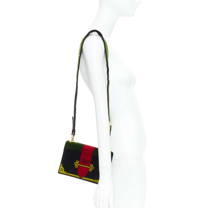 Prada Cahier MultiColor Velvet Good condition - Back View
