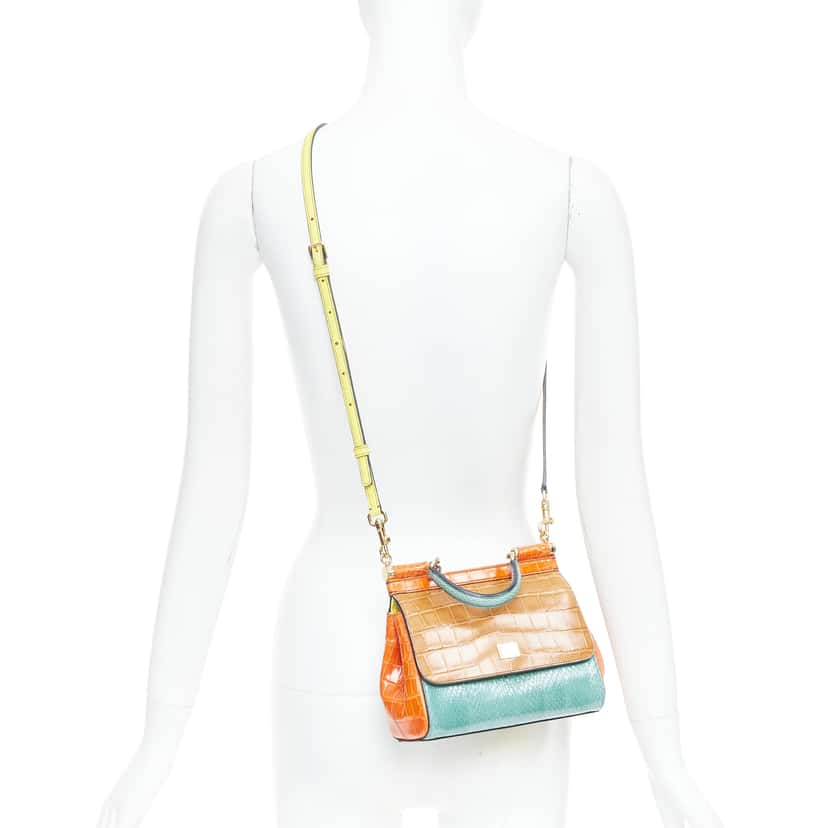 Dolce & Gabbana Miss Sicily Orange Leather Very good condition - Back View