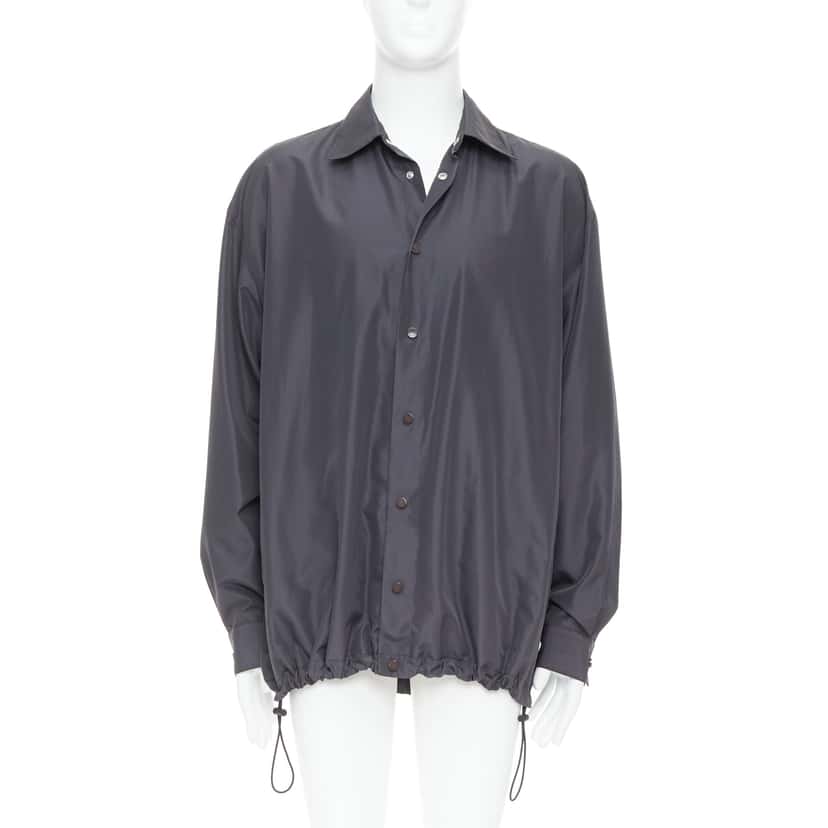 Bottega Veneta Grey Shell Jacket Grey Polyester Very good condition - Inside View