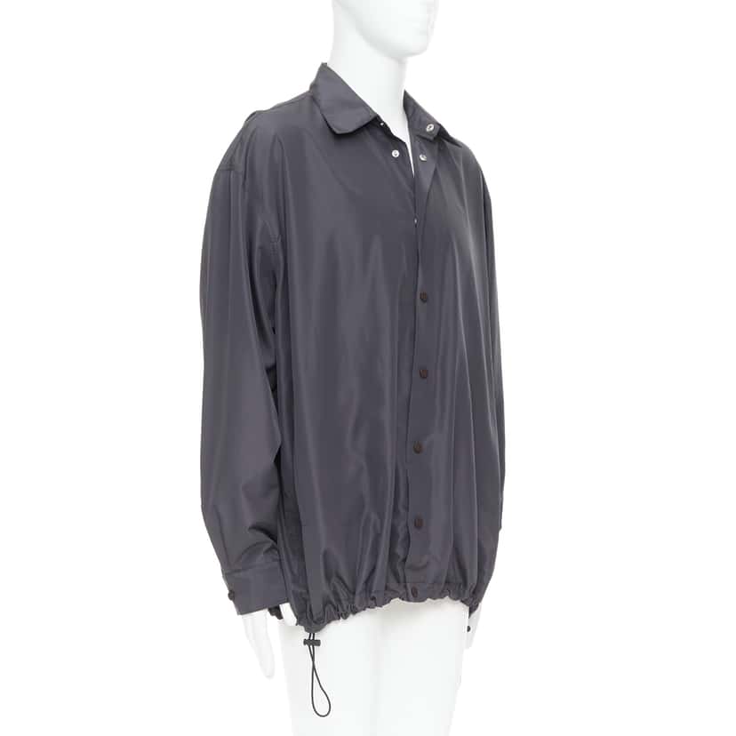 Bottega Veneta Grey Shell Jacket Grey Polyester Very good condition - Model View