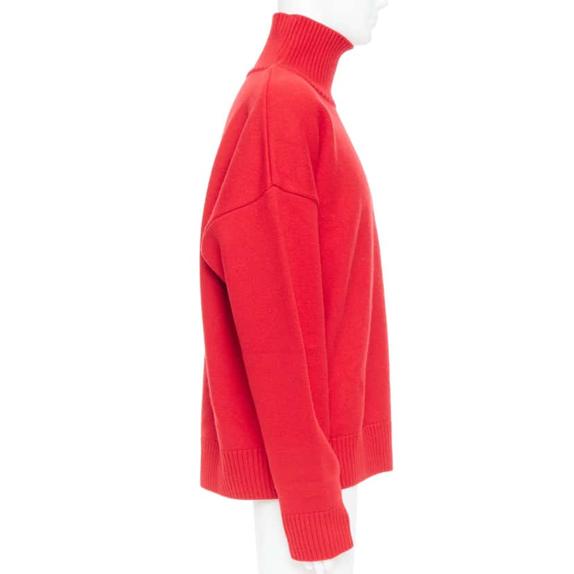 Ami Heart Logo Turtleneck Red Wool Very good condition - Model View