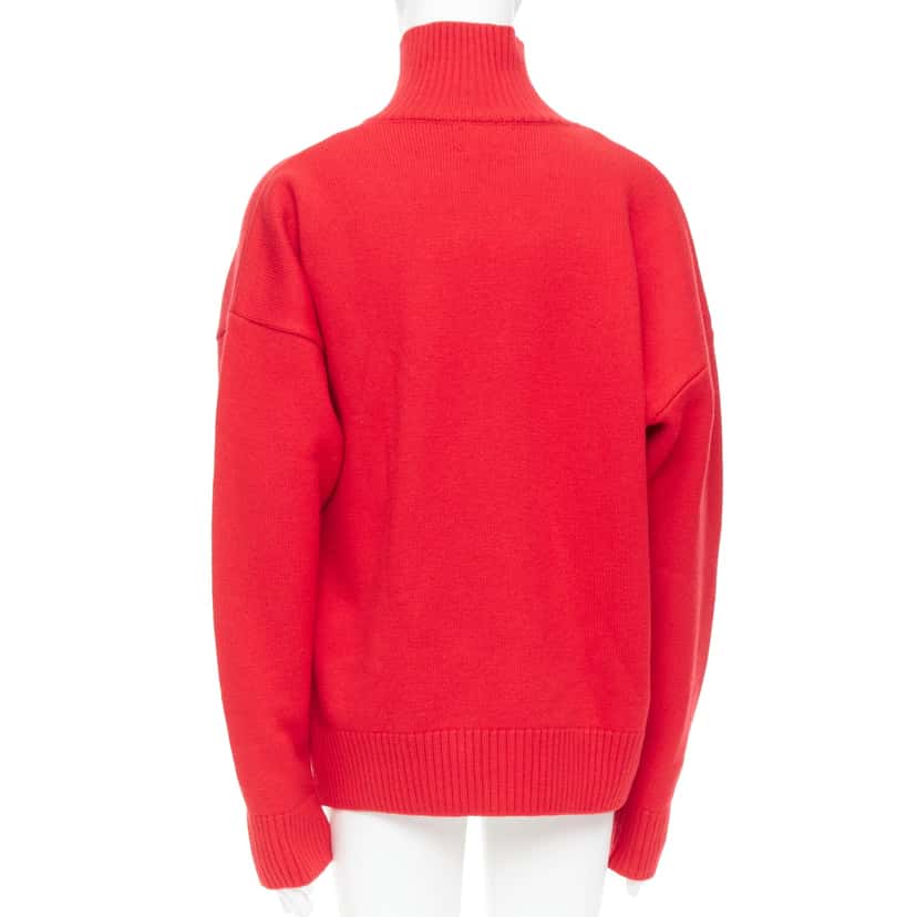 Ami Heart Logo Turtleneck Red Wool Very good condition - Box View