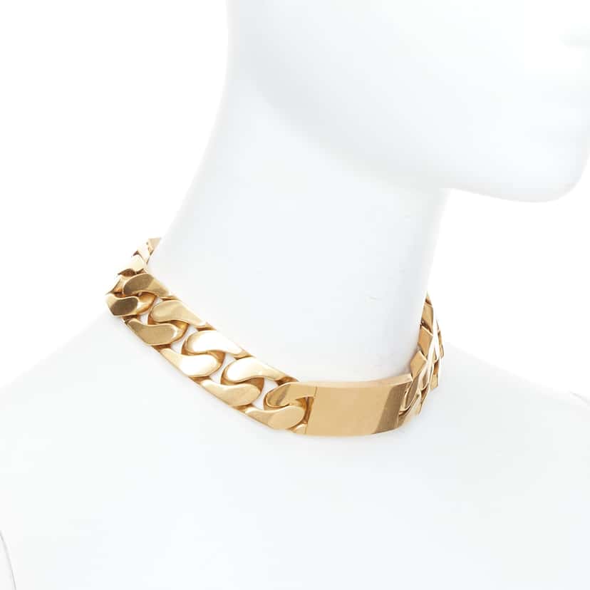 Celine Gold ID Choker Gold Metal Very good condition - Inside View