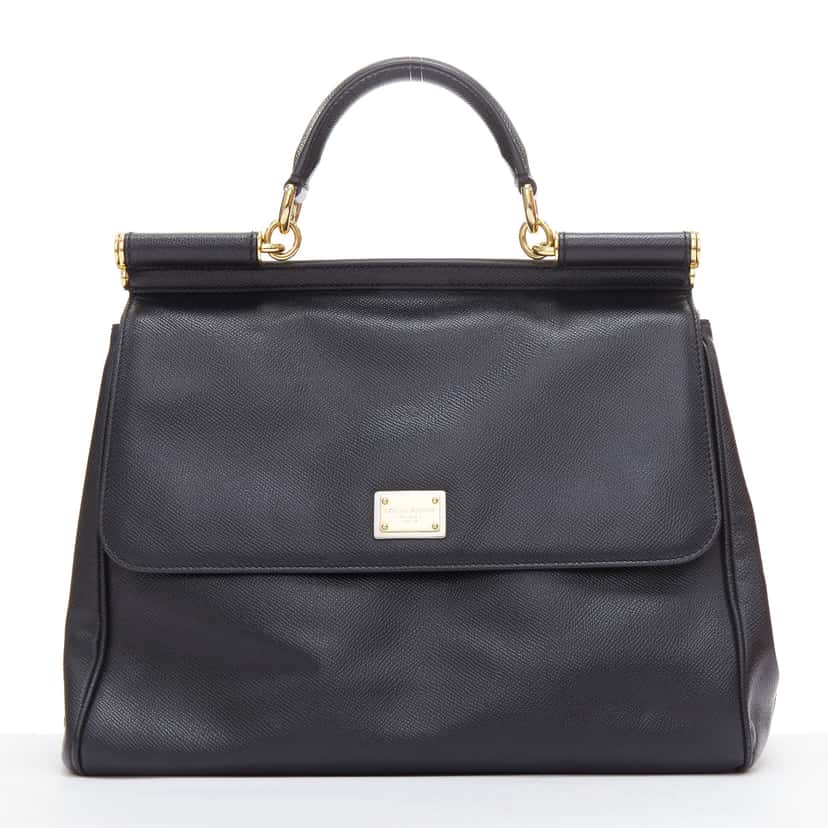 Dolce & Gabbana Sicily Black Leather Good condition - Front View