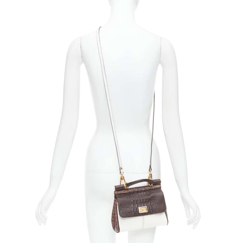 Dolce & Gabbana Miss Sicily Brown Leather Very good condition - Back View