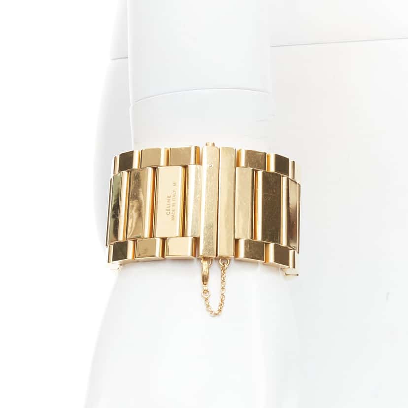 Celine Gold Watch Link Bracelet Gold Metal Very good condition - Front View