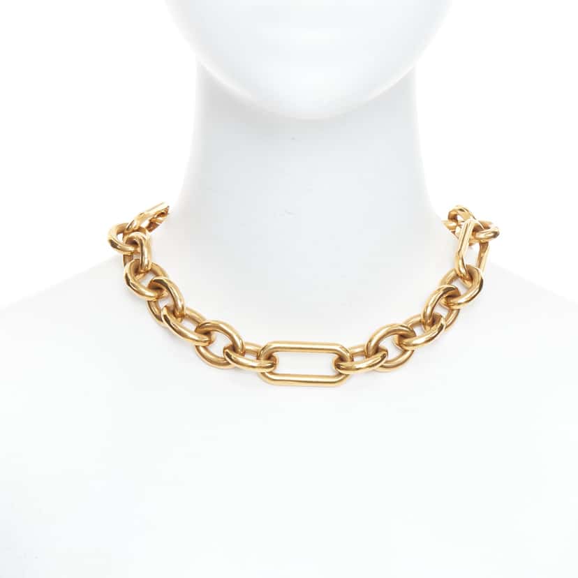 Celine Chunky Loop Necklace Other Metal Very good condition - Front View