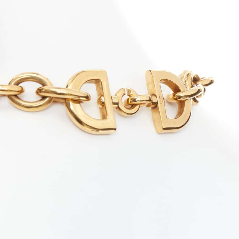 Celine Chunky Loop Necklace Other Metal Very good condition - Back View