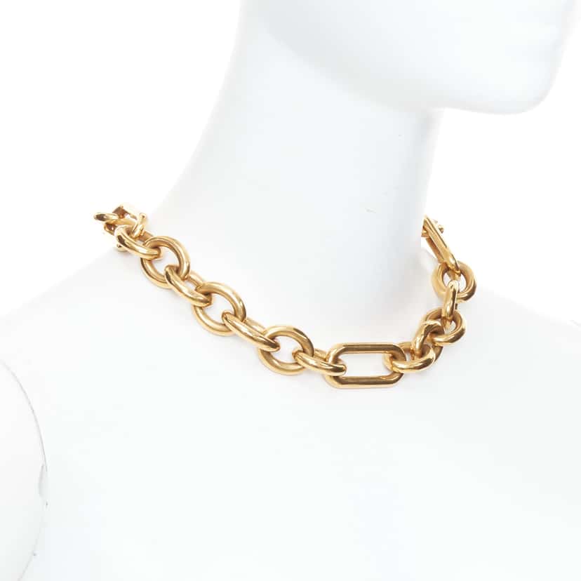 Celine Chunky Loop Necklace Other Metal Very good condition - Inside View