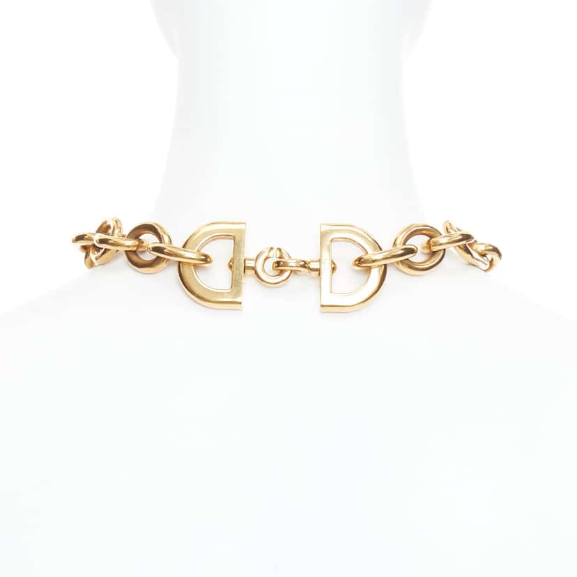 Celine Chunky Loop Necklace Other Metal Very good condition - Box View