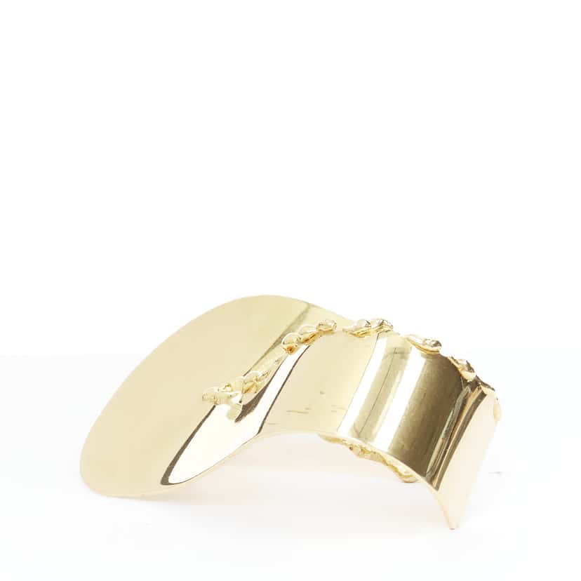 Celine Gold Tear Statement Bangle Gold Metal Good condition - Front View