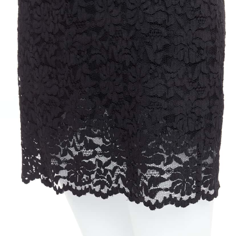 Dolce & Gabbana Lace Slip Dress Black Polyamide Very good condition - Back View