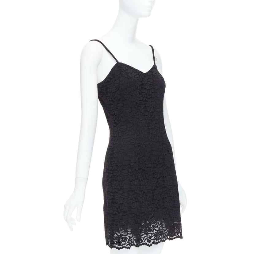Dolce & Gabbana Lace Slip Dress Black Polyamide Very good condition - Inside View
