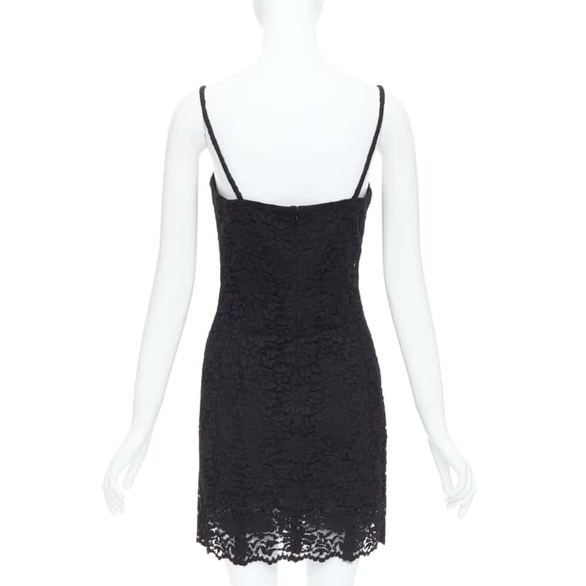 Dolce & Gabbana Lace Slip Dress Black Polyamide Very good condition - Box View