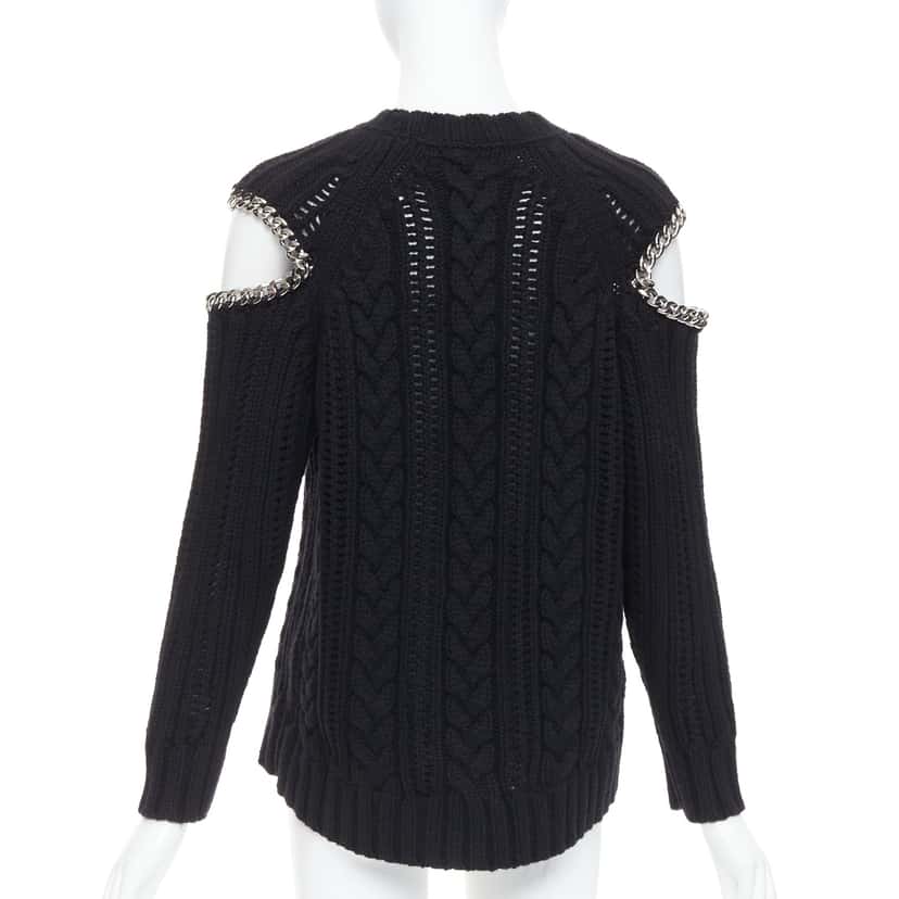 Alexander McQueen Chain Cold Sweater Black Cashmere Very good condition - Box View
