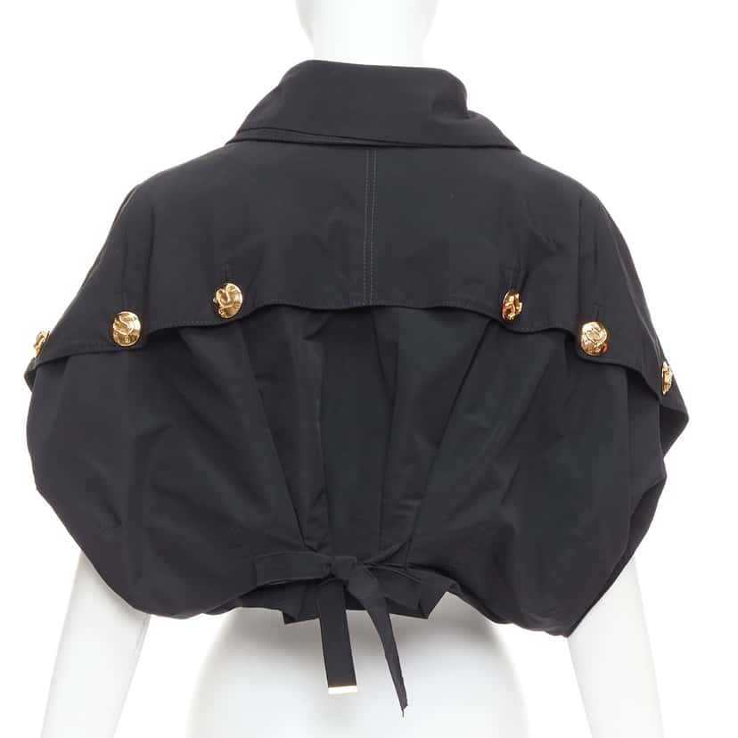 Louis Vuitton Black Gold Button Jacket Black Polyester Good condition - Box View