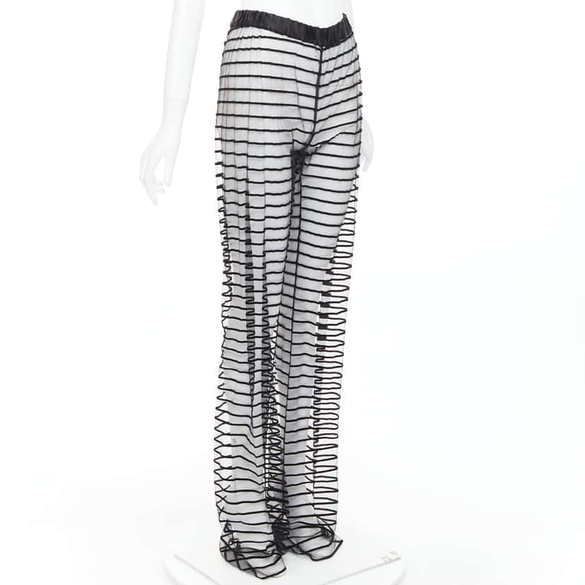 Dries Van Noten Sheer Straight Pants Black Polyamide Very good condition - Inside View