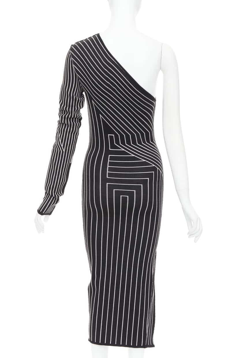 Rick Owens Geometric Slit Dress Grey Wool Never worn - Box View