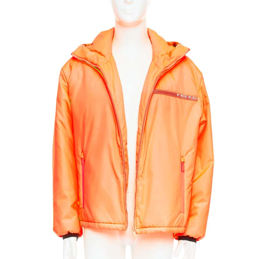 Prada Neon Orange Puffer Orange Never worn, with tag - Front View
