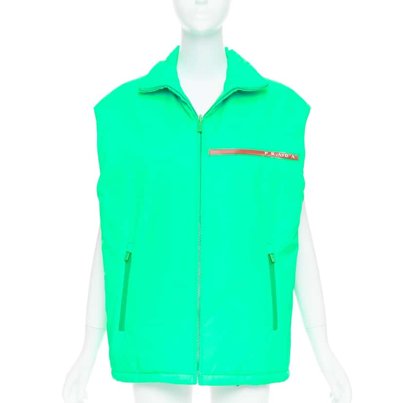 Prada Neon Green Vest Green Never worn, with tag - Front View