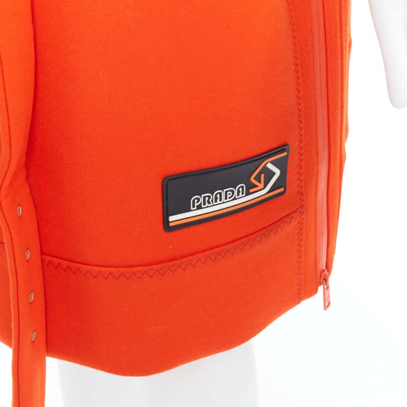 Prada Orange Wool Vest Orange Wool Very good condition - Back View