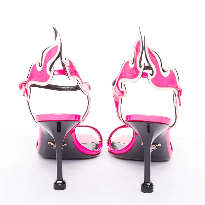 Prada Fire Mid Sandals Pink Never worn - Box View
