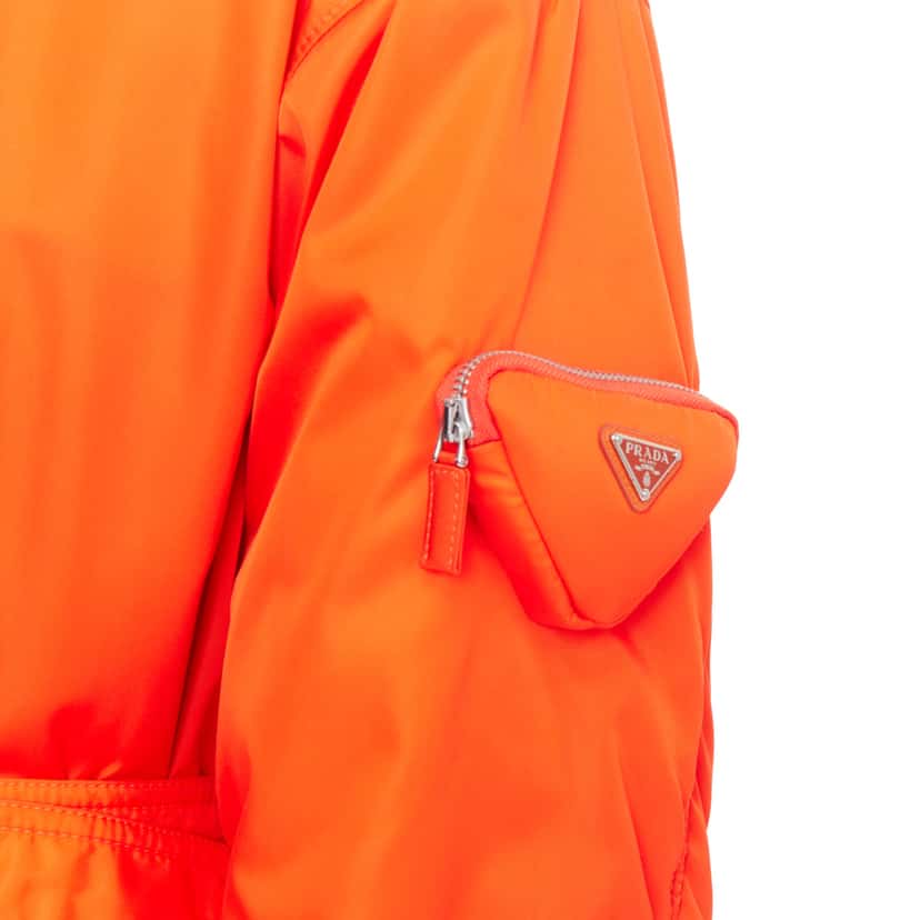 Prada Orange Bomber Coat Orange Never worn, with tag - Back View