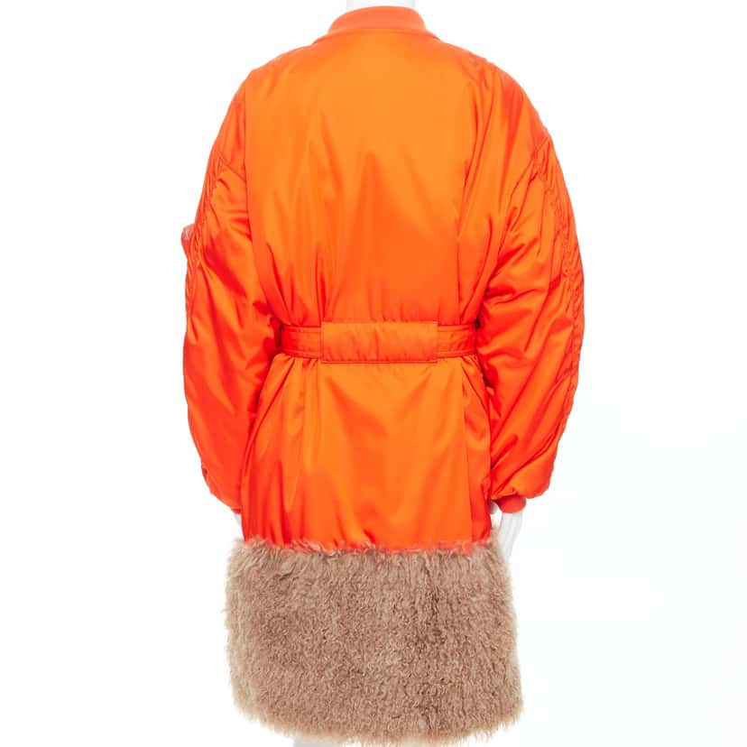 Prada Orange Bomber Coat Orange Never worn, with tag - Box View
