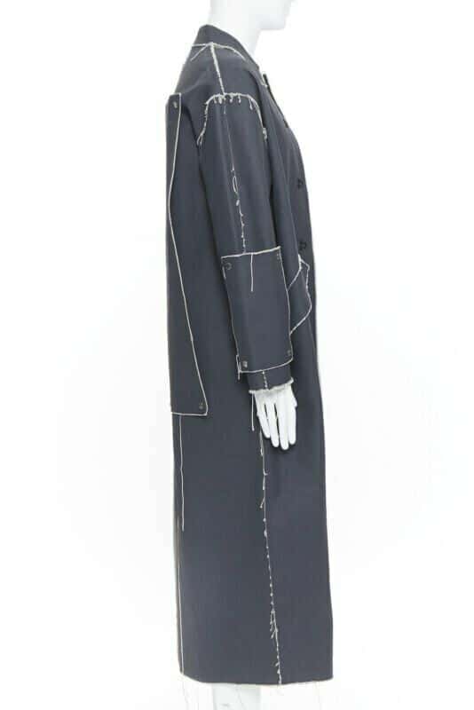 Off-White Canvas coat Grey Cotton Never worn - Box View