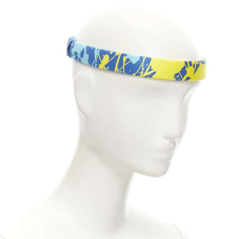 Hermès Silk Blue Headband Blue Never worn - Front View