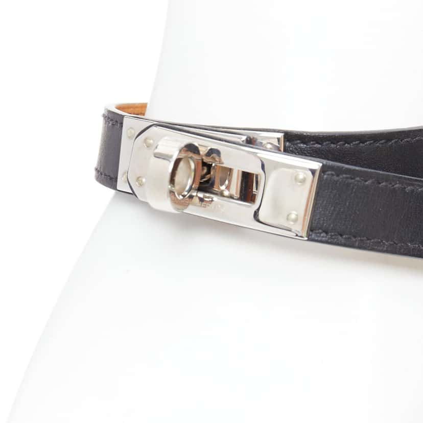 Hermès Kelly Double Tour bracelet Black Leather Very good condition - Back View